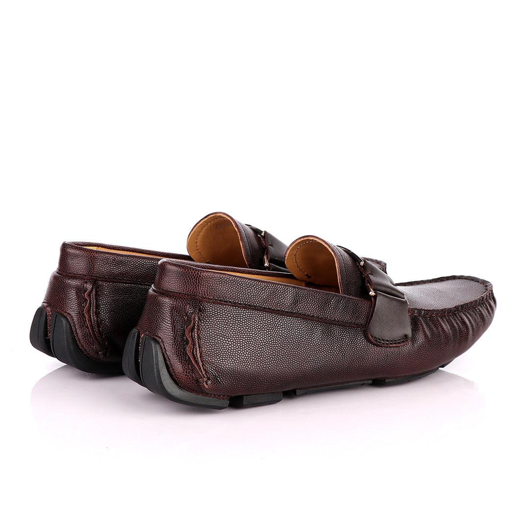 Salvatore Ferragamo Men's Sardegna Brown Driver - Obeezi