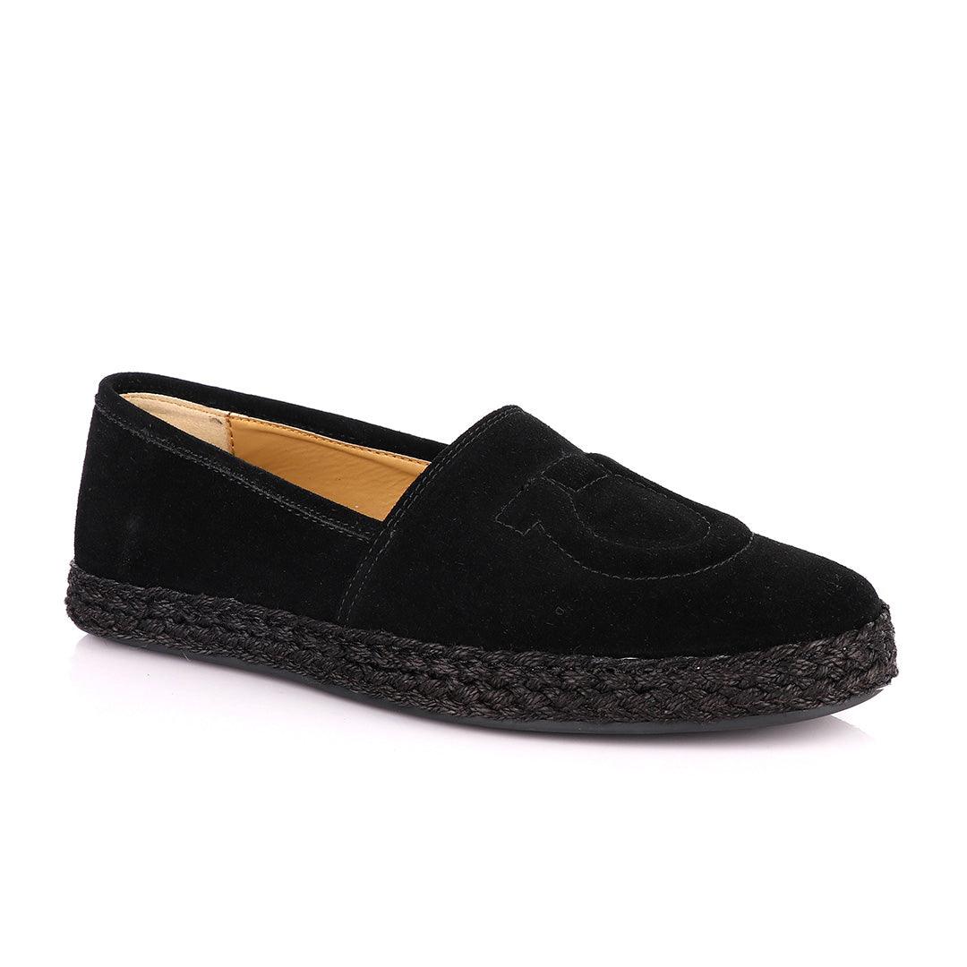 Salvatore Ferragamo Men's Suede Loafers-Black - Obeezi