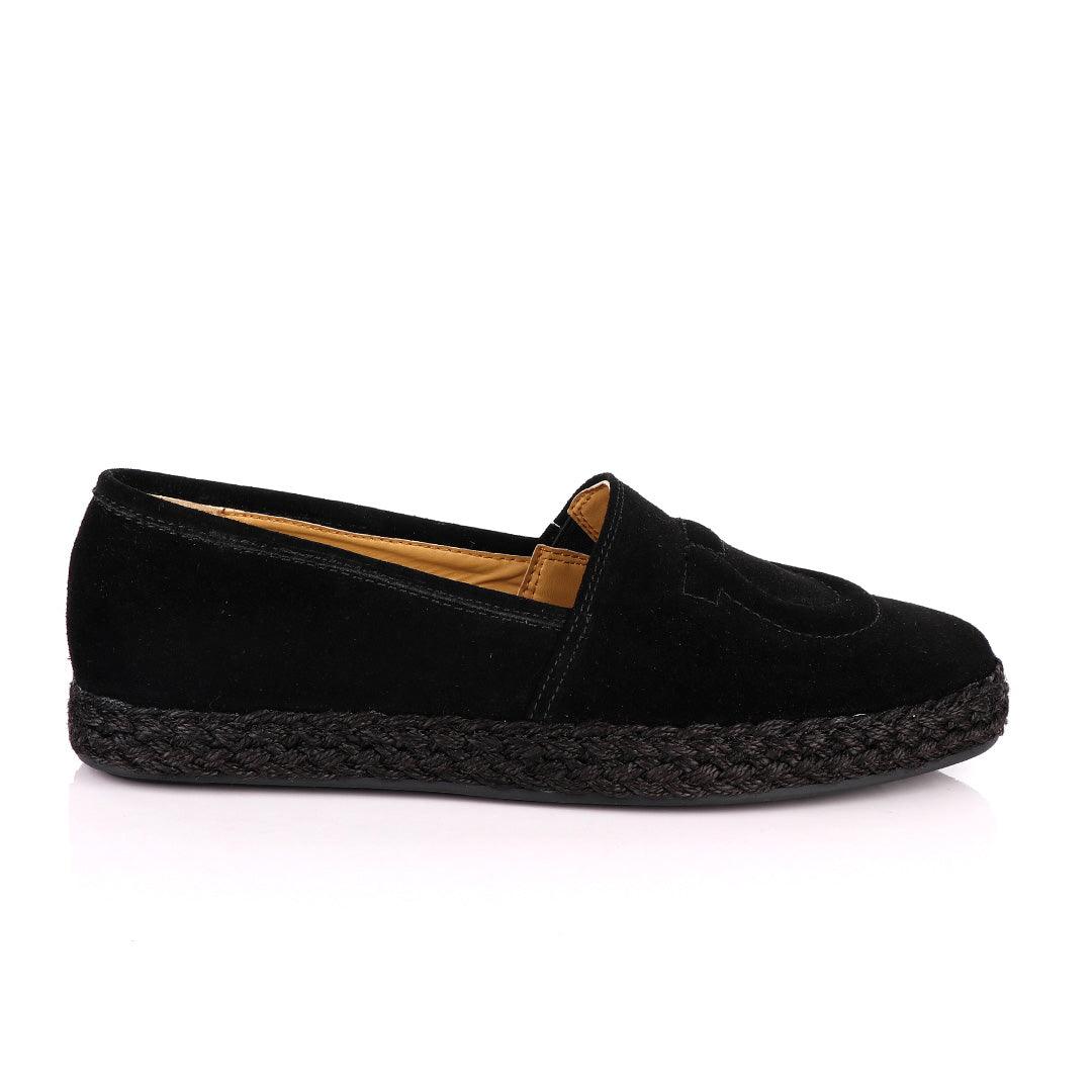 Salvatore Ferragamo Men's Suede Loafers-Black - Obeezi