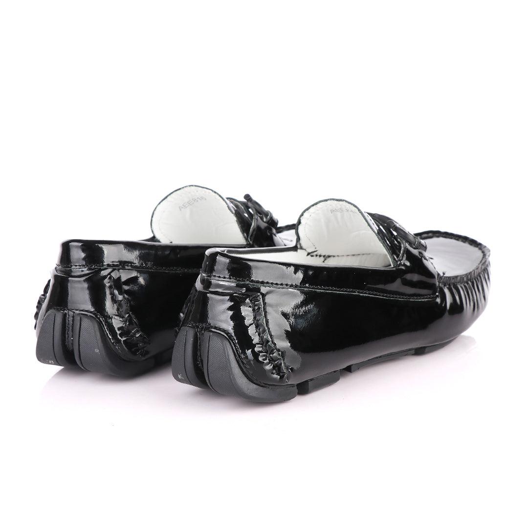 Salvatore Ferragamo Men's Wetlips Black Driver - Obeezi