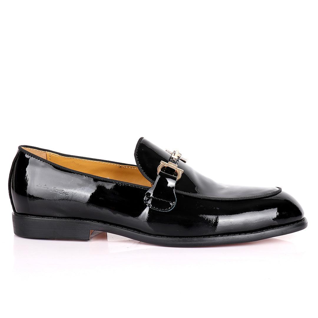 Salvatore Ferragamo Men's Wetlips Loafer With Front Gold Logo - Obeezi.com