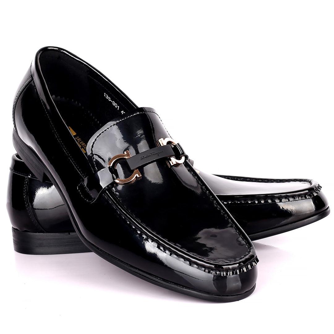 SF Classic Patent Leather Men's Shoe Parigi Logo - Obeezi.com