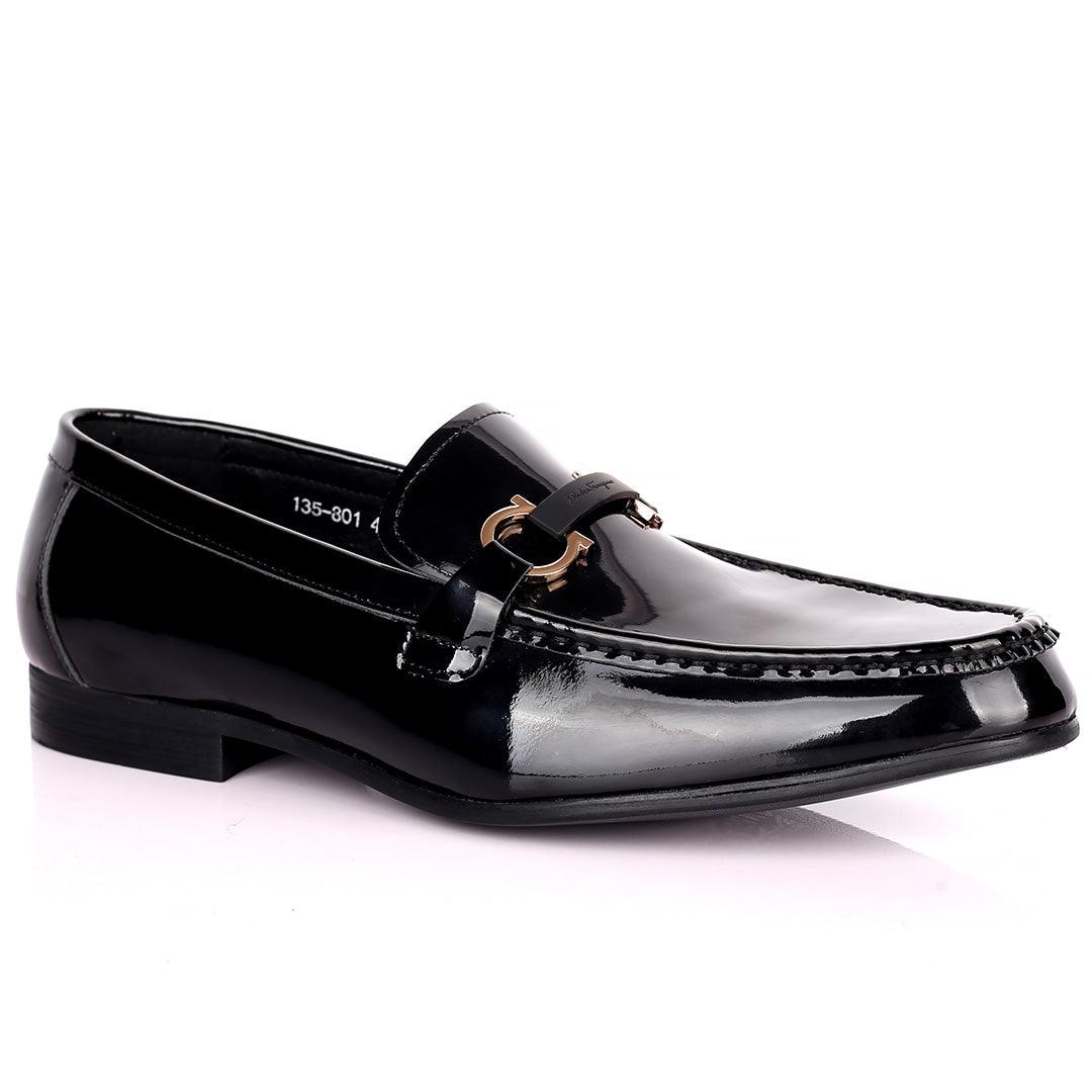 SF Classic Patent Leather Men's Shoe Parigi Logo - Obeezi.com