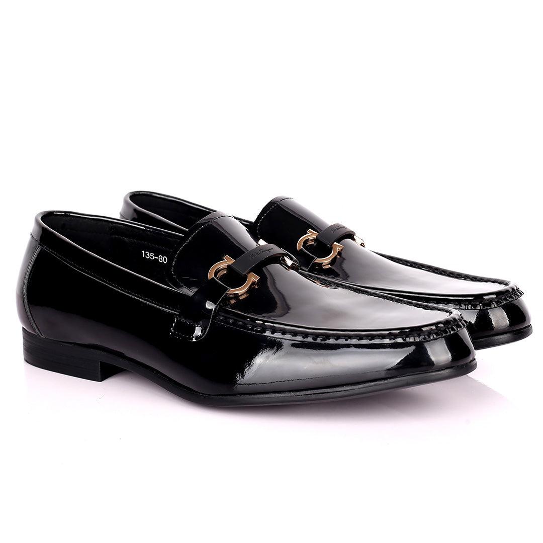 SF Classic Patent Leather Men's Shoe Parigi Logo - Obeezi.com