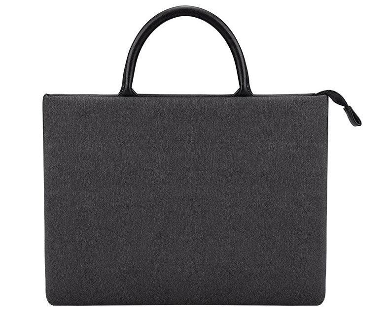 Shockproof Soft Handle Zipper Laptop Bag- Black - Obeezi.com