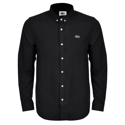 Side Logo Button Down Shirt - Black - Obeezi.com