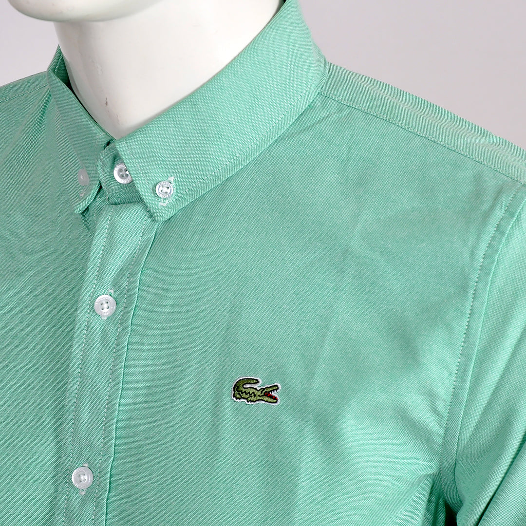 Side Logo Button Down Shirt - Green - Obeezi.com