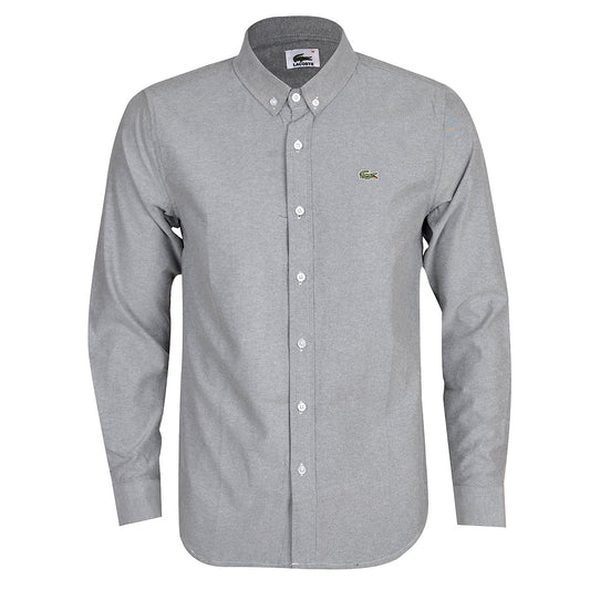 Side Logo Button Down Shirt - Grey - Obeezi.com