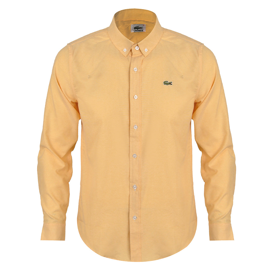 Side Logo Button Down Shirt - Yellow - Obeezi.com