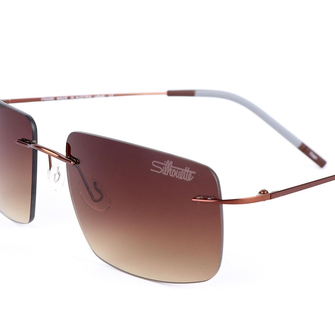 Silhouette Rimless Carbon Brown Sunglasses - Obeezi.com