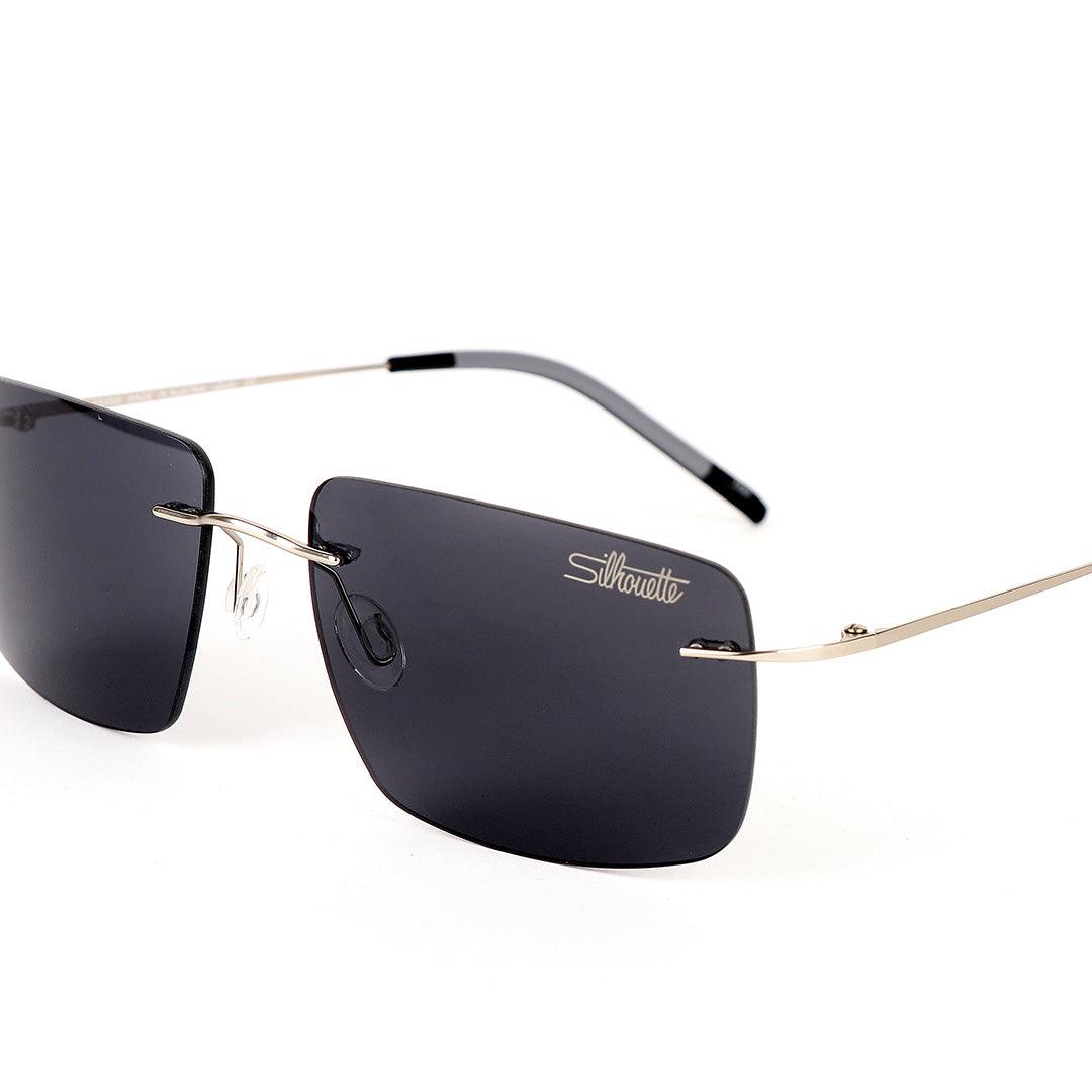 Silhouette Rimless Carbon Silver Hand Sunglasses - Obeezi.com