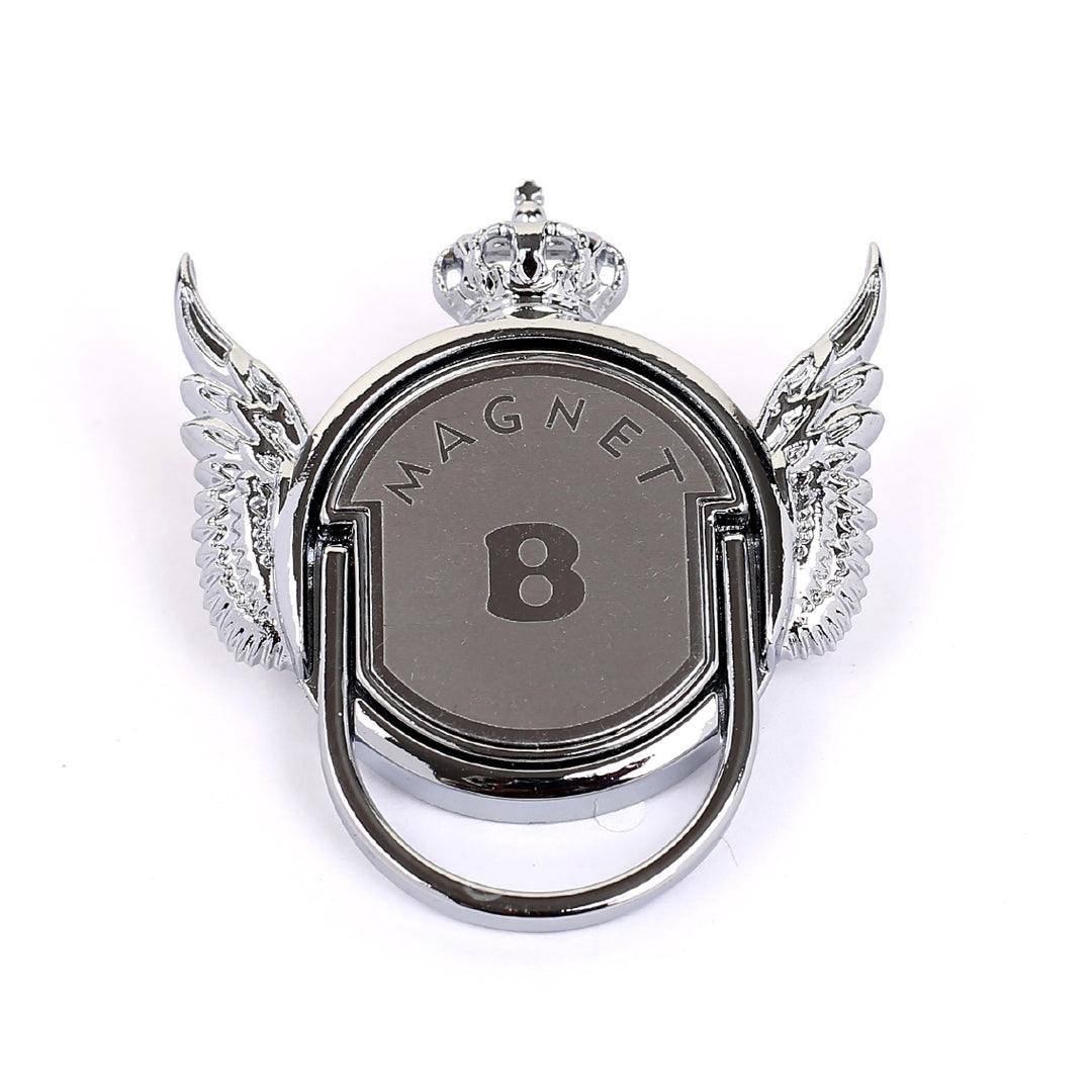 Silver Magnet Crown Wings Ring Phone Holder - Obeezi.com