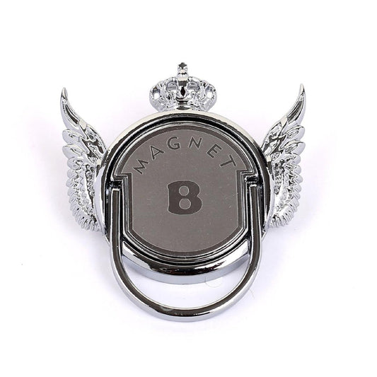 Silver Magnet Crown Wings Ring Phone Holder - Obeezi.com