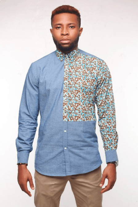Sky Blue Torado Shirt-Blue - Obeezi