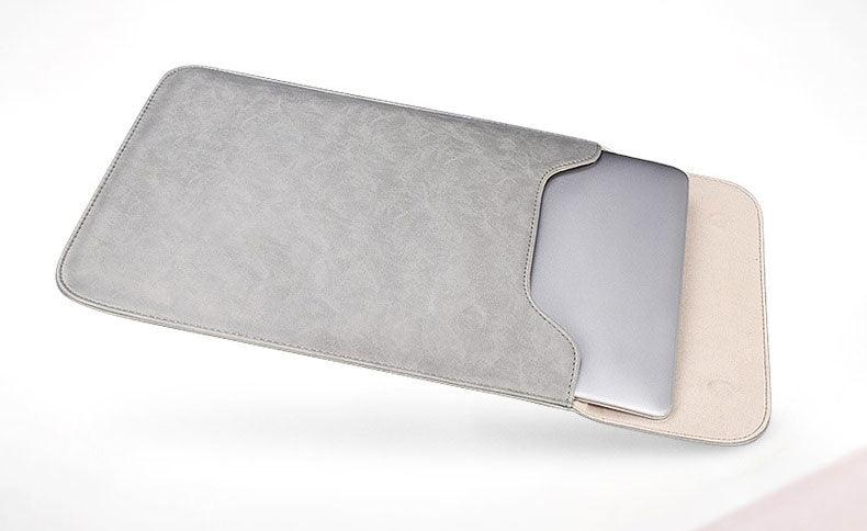 Sleek 2 In 1 Men's Slim Laptop Sleeve- Ash - Obeezi.com