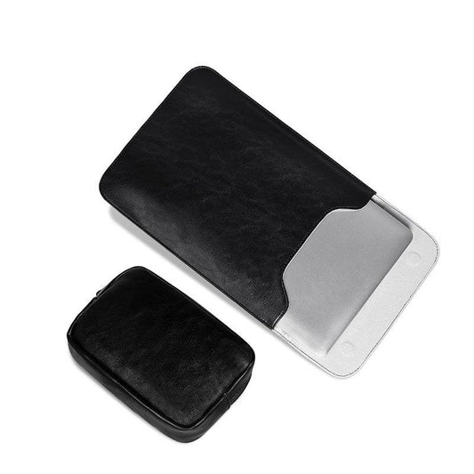 Sleek 2 In 1 Men's Slim Laptop Sleeve- Black - Obeezi.com