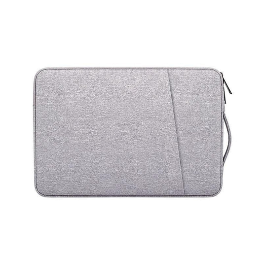 Sleek And Stylish Slant Zipper Designed Laptop Sleeve-Ash - Obeezi.com