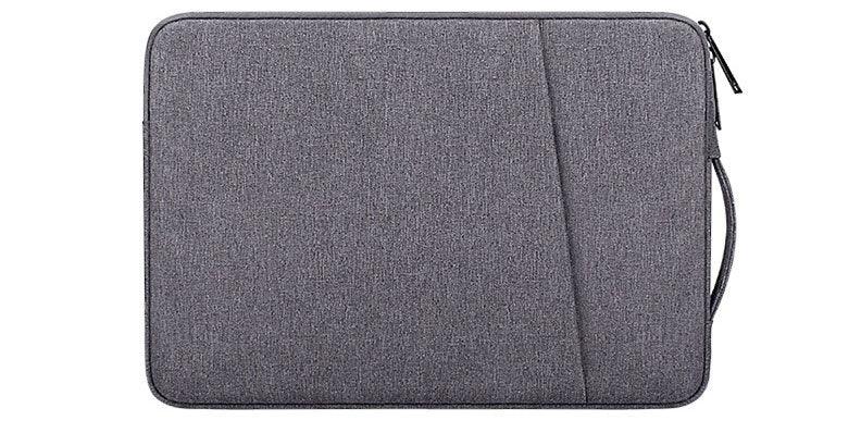 Sleek And Stylish Slant Zipper Designed Laptop Sleeve- Grey - Obeezi.com