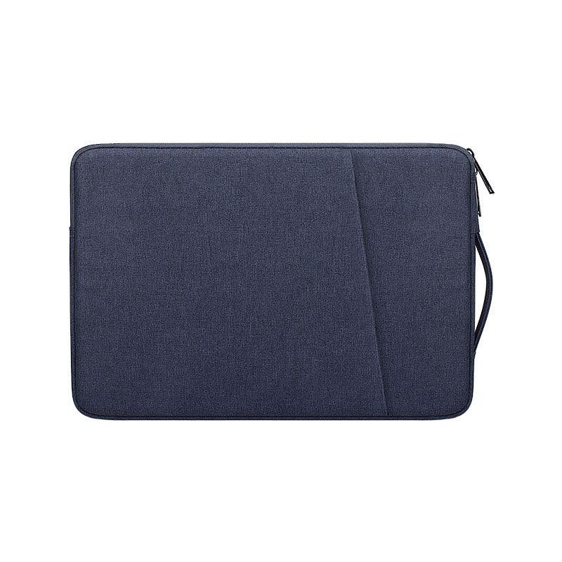 Sleek And Stylish Slant Zipper Designed Laptop Sleeve-NavyBlue - Obeezi.com