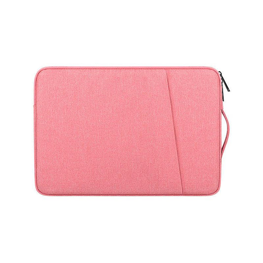 Sleek And Stylish Slant Zipper Designed Laptop Sleeve- Pink - Obeezi.com