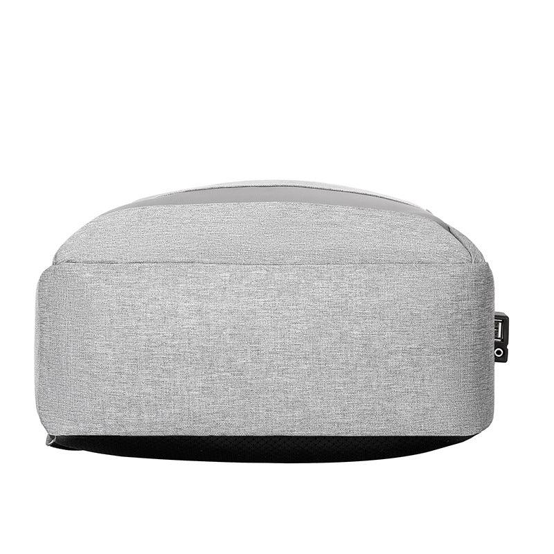 Smart Anti-Theft Lock Backpack With USB Charging Ports Bag- Ash - Obeezi.com