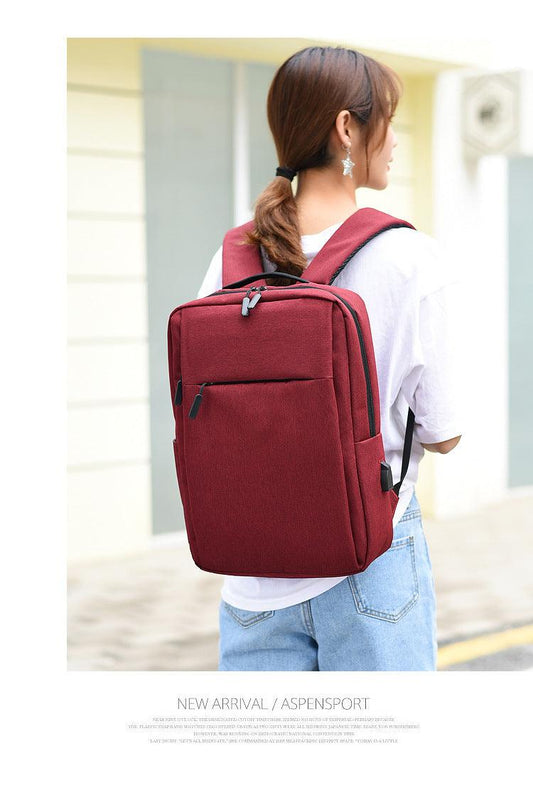 Smart Anti-Theft Oxford Backpack With Usb Charging Ports Bag-Red - Obeezi.com