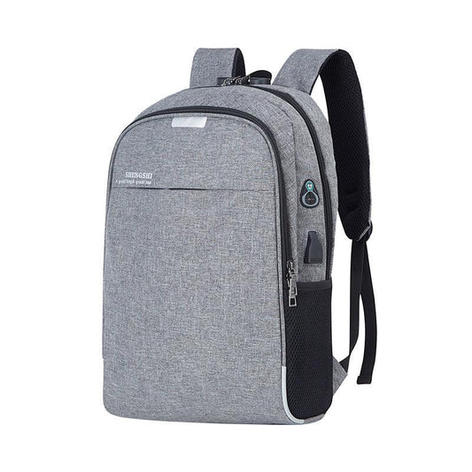 Smart Business Anti-Theft Lock Bag With USB Charging Port- Ash - Obeezi.com