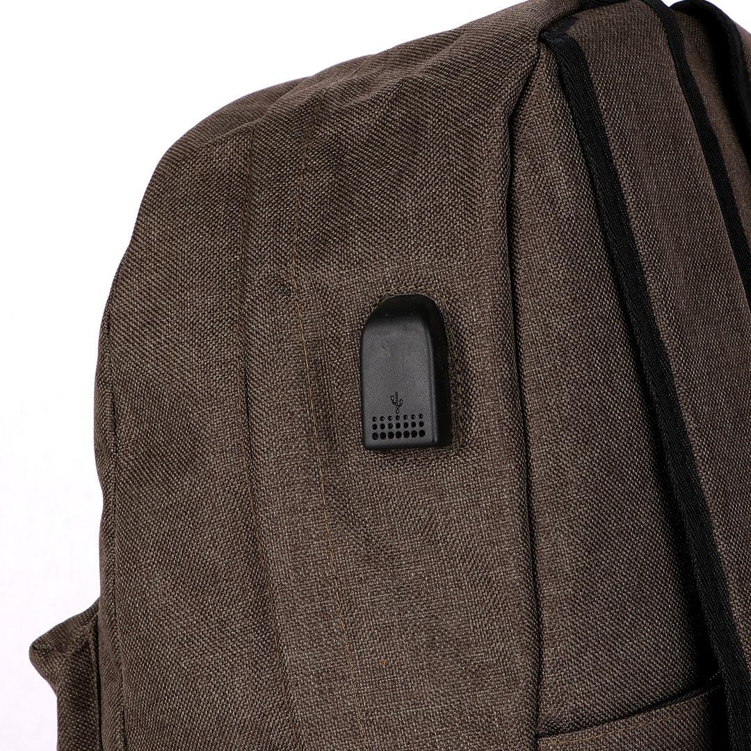 Smart Link Outdoor 3 Coloured Strap Backpack with USB Port Bags-Green - Obeezi.com