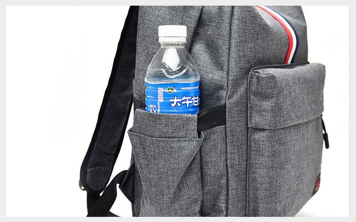 Smart Link Outdoor 3 Coloured Strap Backpack with USB Port Bags-Grey - Obeezi.com