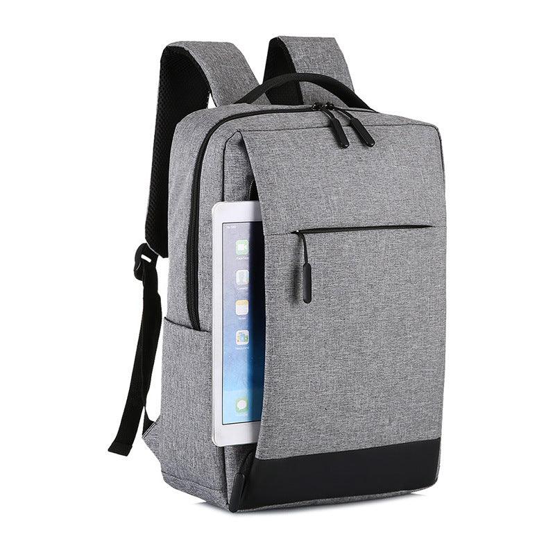 Smart Oxford Backpack With USB Charging Ports Bag- Ash - Obeezi.com