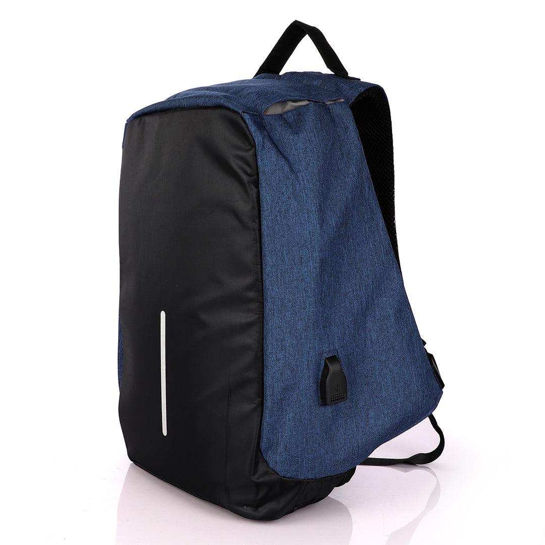 Smart portable Travel Backpack with USB port - Blue - Obeezi.com