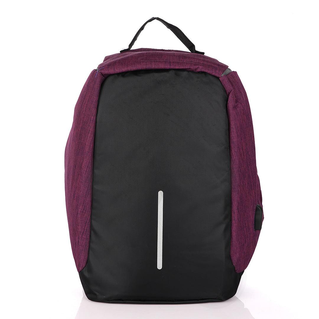 Smart portable Travel Backpack with USB port - Purple - Obeezi.com