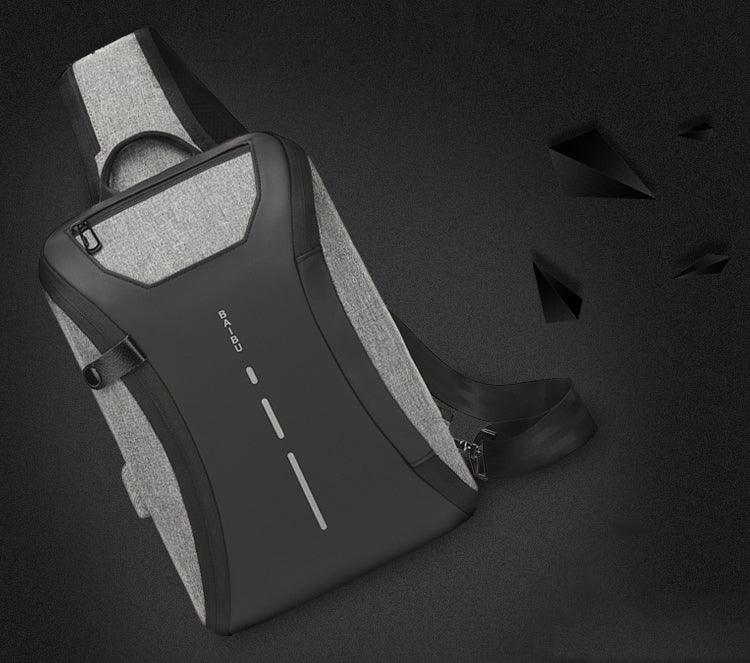 Smart WaterProof Sports Shoulder Bag With USB Port-Blue - Obeezi.com