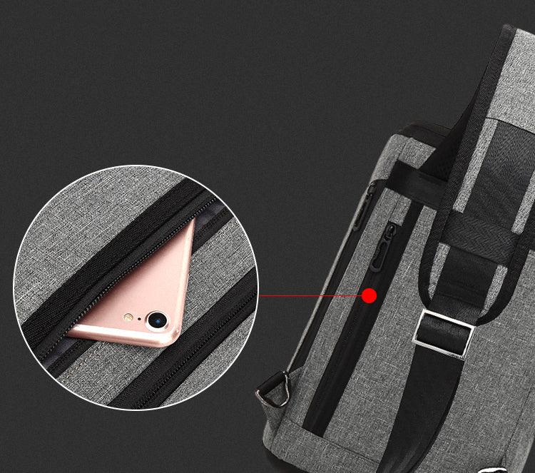 Smart WaterProof Sports Shoulder Bag With USB Port-RED - Obeezi.com