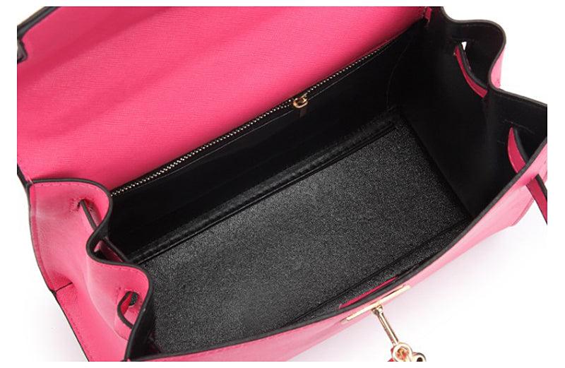 Stunning Padlock Birkin Inspired With Scarf - Black - Obeezi.com