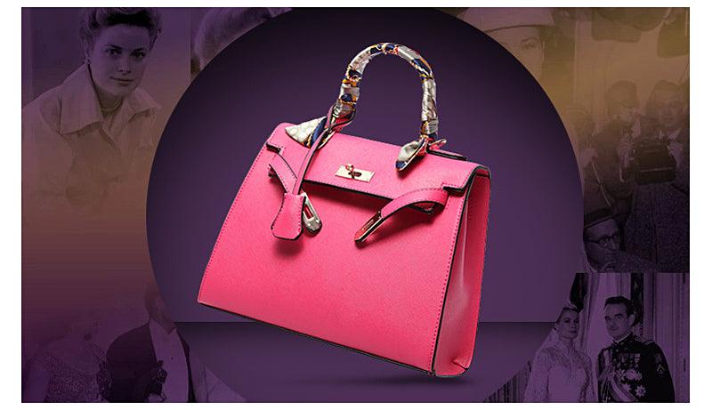 Stunning Padlock Birkin Inspired With Scarf - Green - Obeezi.com