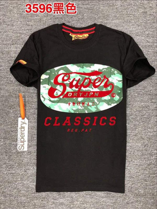 Super Dry Classic Red Label Camo T-shirt Black - Obeezi