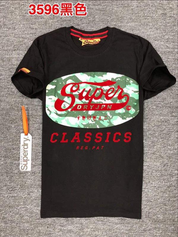 Super Dry Classic Red Label Camo T-shirt Black - Obeezi
