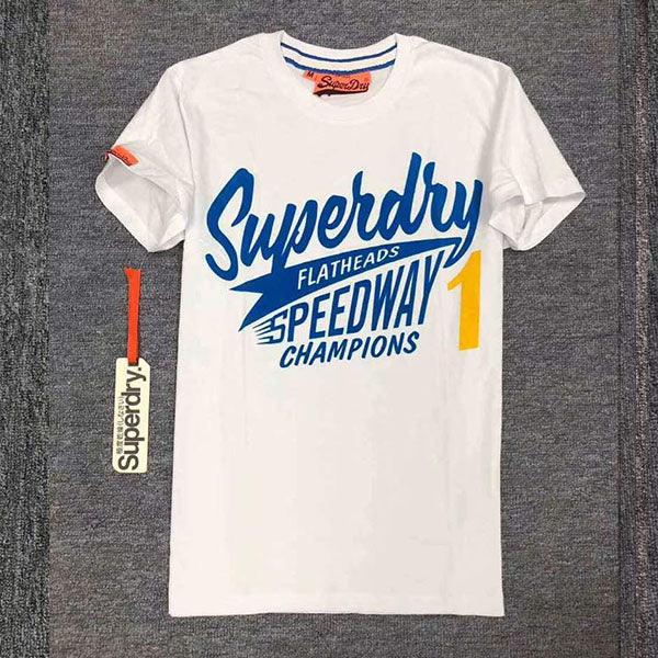 Super dry Flatheads Speedway Champions 1 Tshirt White - Obeezi