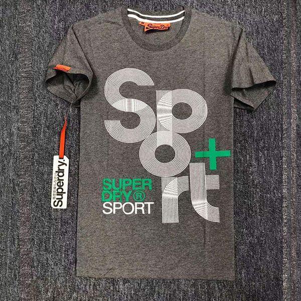 Super Dry Grey Sport T-Shirt - Obeezi