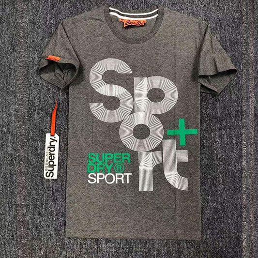 Super Dry Grey Sport T-Shirt - Obeezi