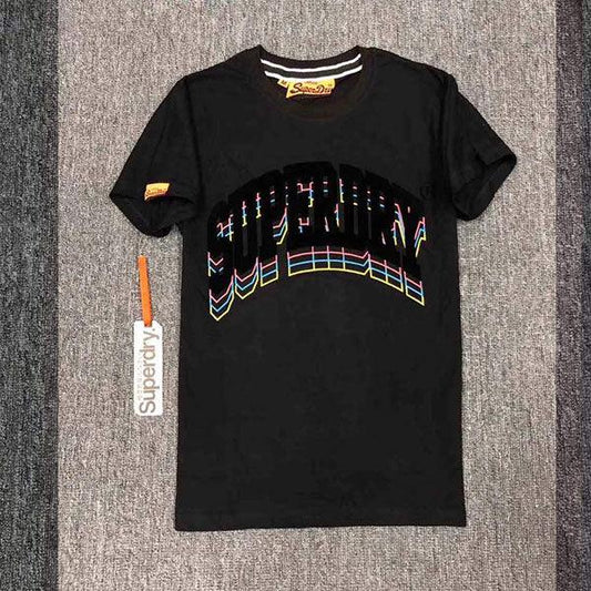 Super Dry Men's T-shirt Suede Print Black - Obeezi