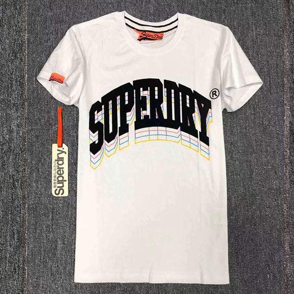 Super Dry Men's T-shirt Suede Print White - Obeezi
