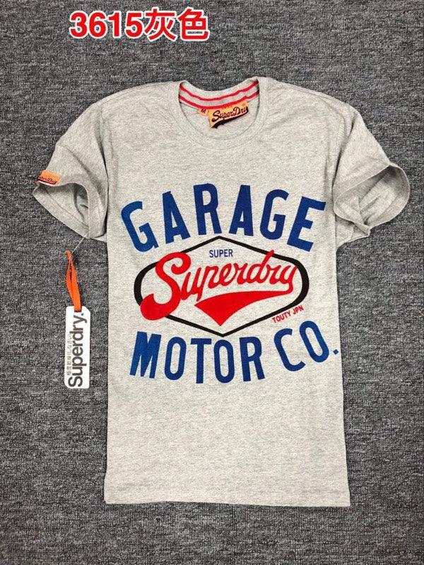 Super Dry Motor com. Grey T Shirt - Obeezi