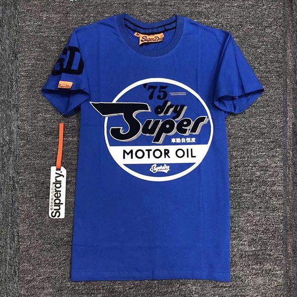 Super Dry Motor Oil 75 Shirt- Blue - Obeezi