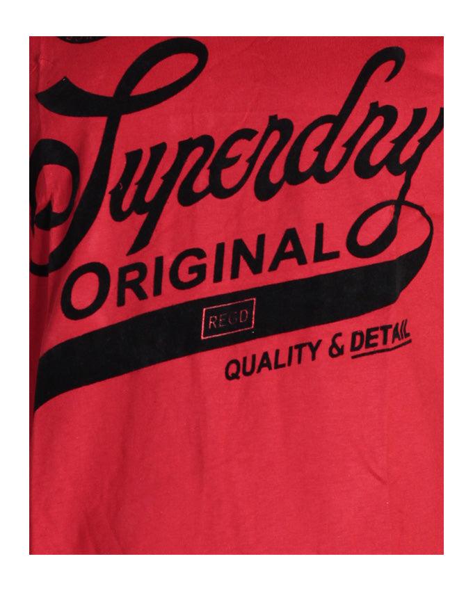 Super Dry Original REGD T-Shirt - Wine - Obeezi