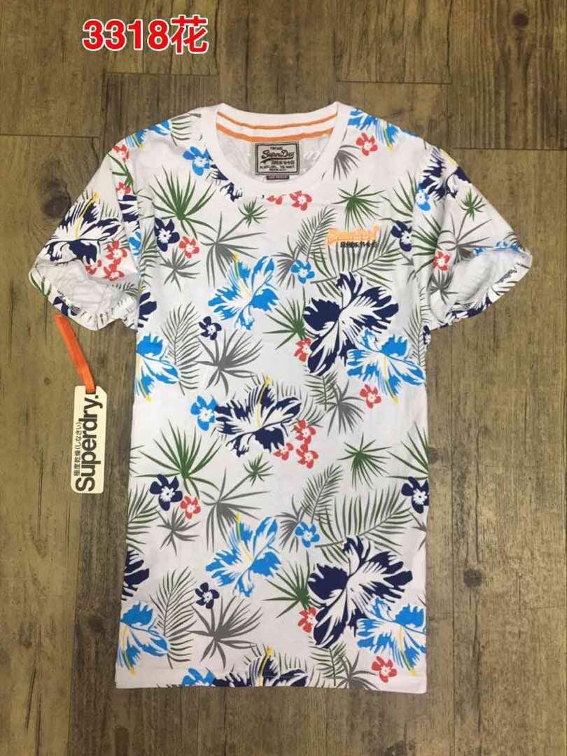Super Dry Over Print Hawaiian Floral T-shirt White - Obeezi