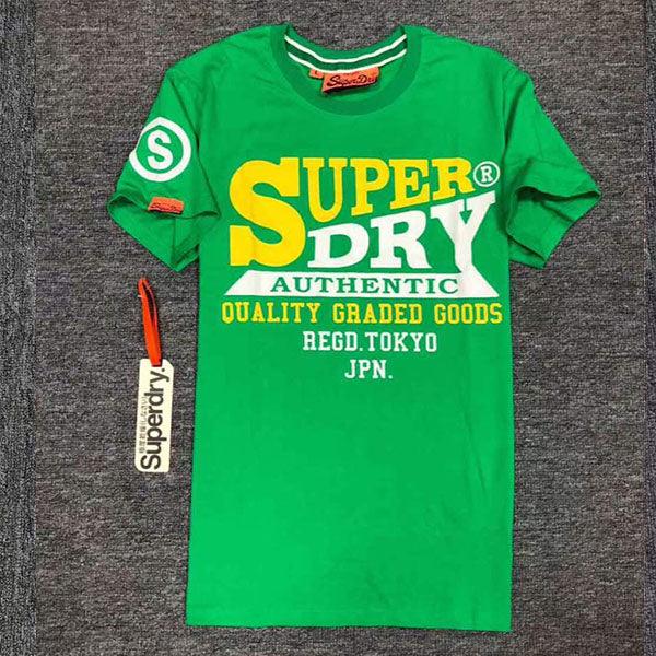 Super Dry Quality Graded Goods T-shirt Green - Obeezi