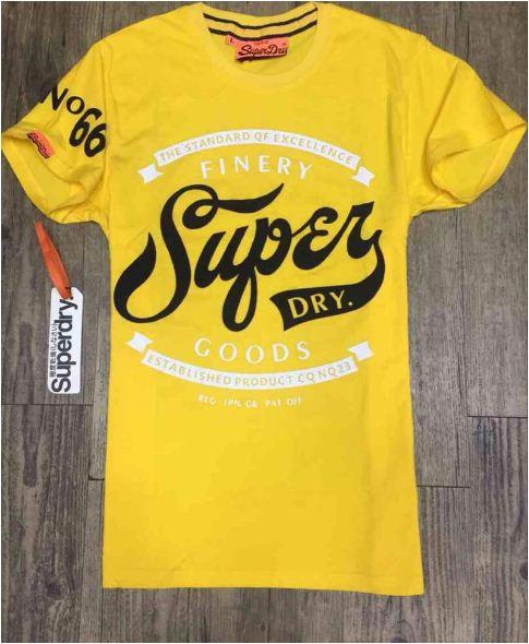 Super Dry Standard Of Excellence Finery T-shirt Yellow - Obeezi