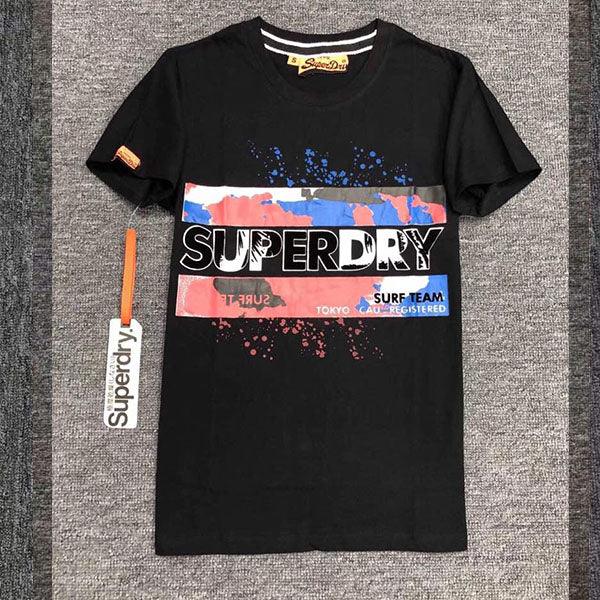 Superdry Black Echo Beach Box Fit T-shirt - Obeezi